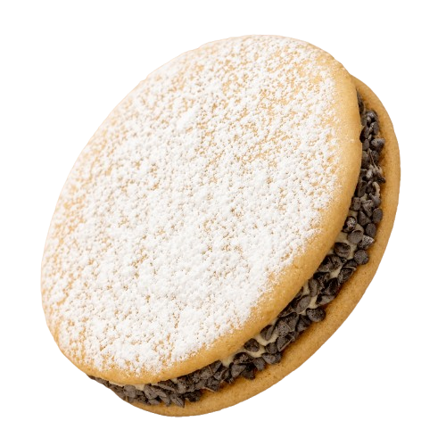 Cannoli Cookie with a creamy ricotta filling and sweet chocolate toppings